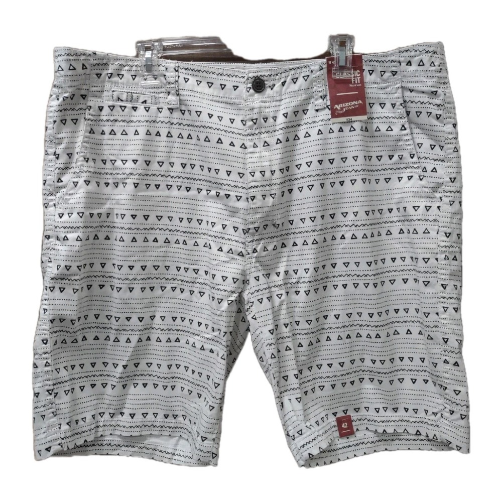 SHORTS - ARIZONA JEAN CO‎ - MEN - WHITE ETHNIC - WAIST 42
